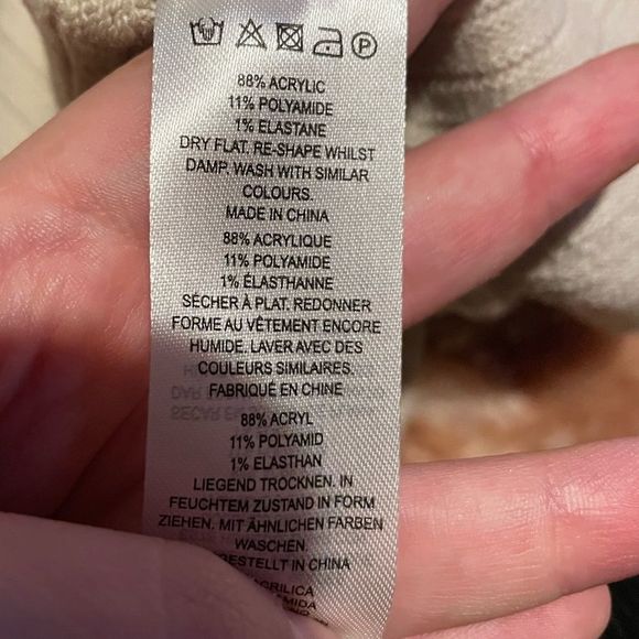 Philosophy - Grey/Cream French Terry Drawstring Hem Cropped Hoodie - size M - Picture 4 of 9